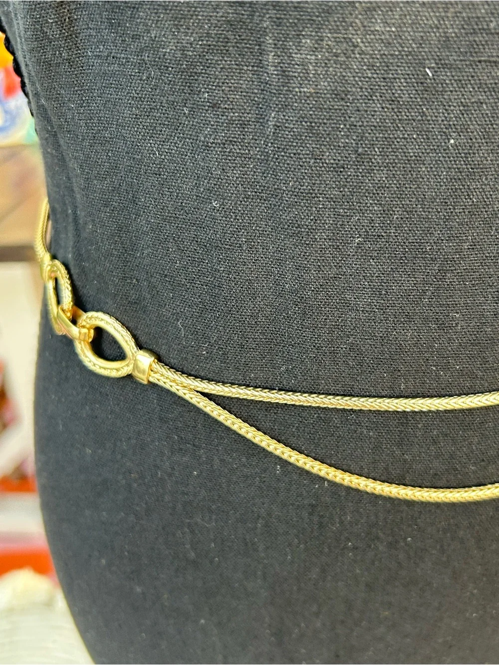 Vintage Dana Buchman gold tone chain belt